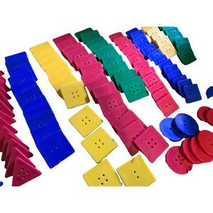 Colorful Button Toys for Building, Stringing,  Craft Projects, or Sorting
